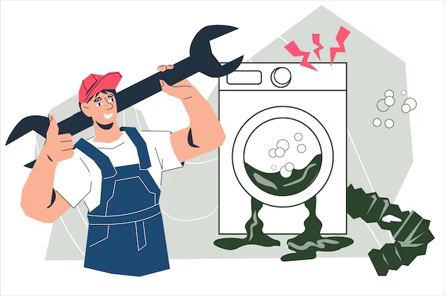 Washing Machine Repair Illustration